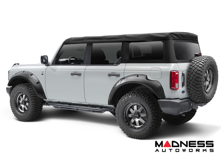 Ford Bronco Rock Sliders - 4 Door - Trailcrawler - Textured Black - Havoc 